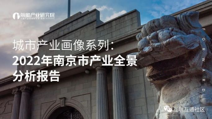 2022年南京市产业全景分析报告