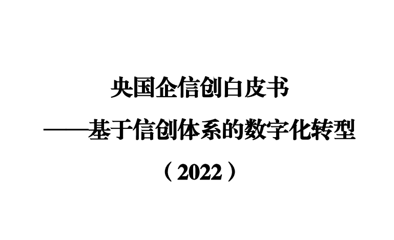 基于信创体系的数字化转型（2022年）