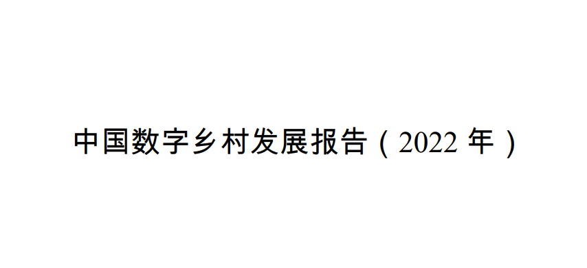 中国数字乡村发展报告（2022年）
