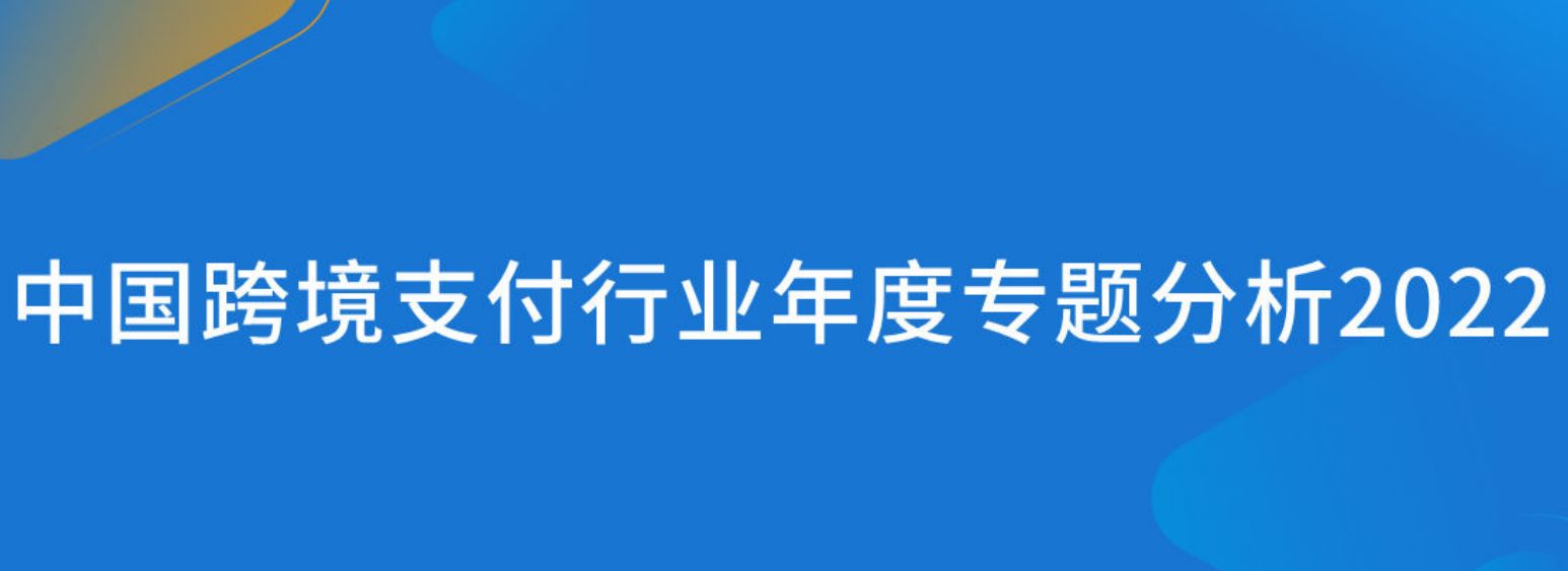 2022年中国跨境支付行业年度专题分析