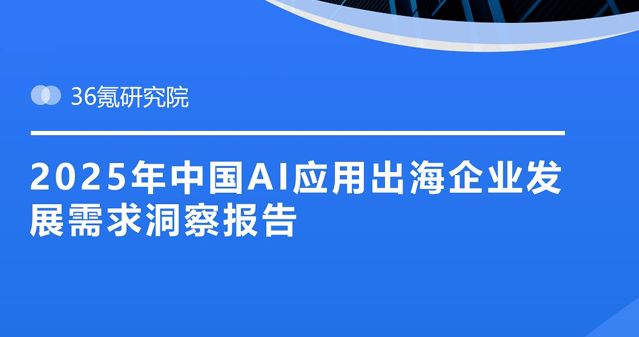 2025年中国AI应用出海企业发展需求洞察报告