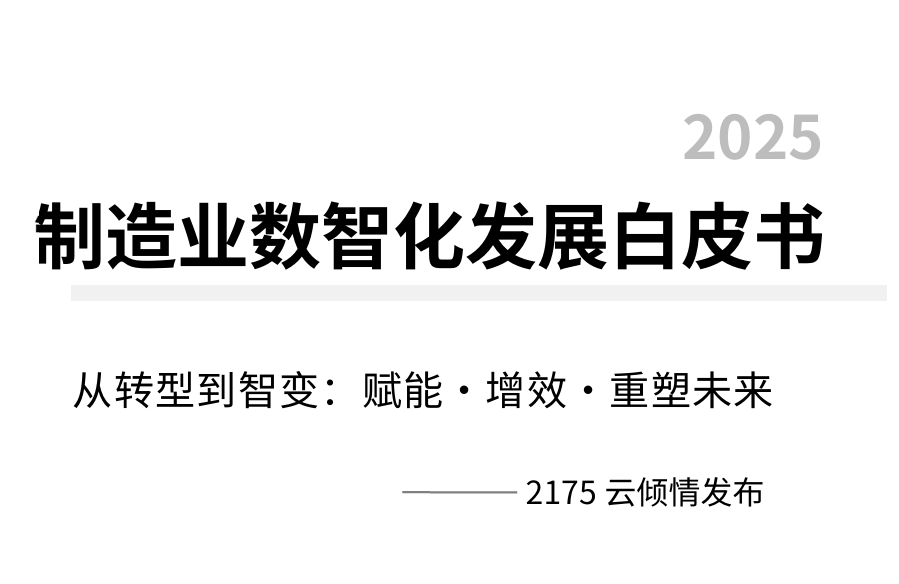2025年制造业数智化发展白皮书