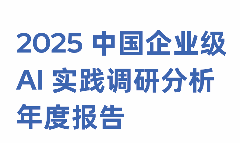 2025中国企业级AI实践调研分析年度报告