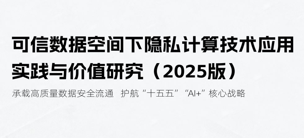 可信数据空间下的隐私计算技术应用实践与价值研究（2025版）