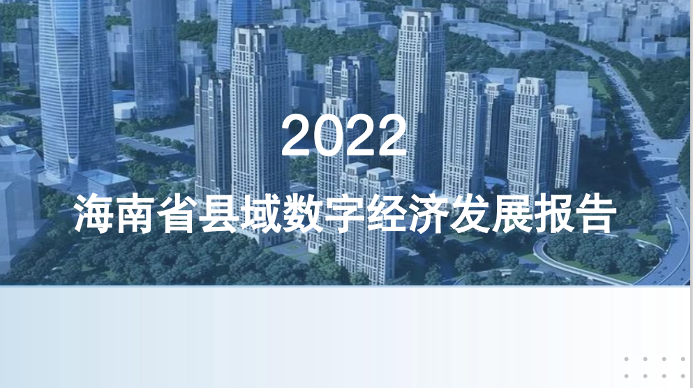 海南省县域数字经济发展报告（2022年）