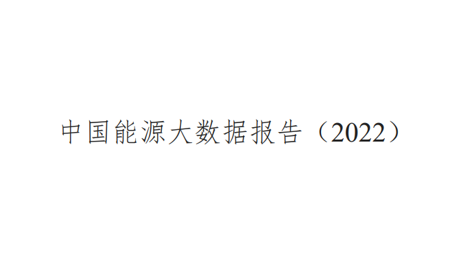 中国能源大数据报告（2022）