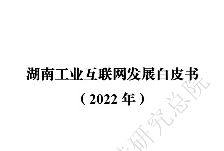 湖南省工业互联网发展白皮书（2022年）