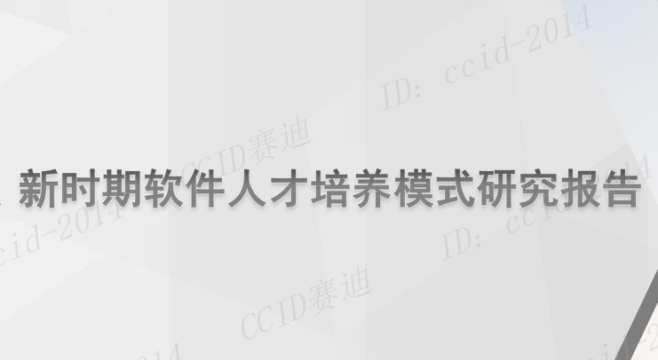 新时期软件人才培养模式研究报告