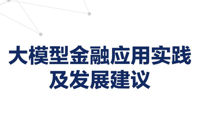 2023大模型金融应用实践及发展建议报告