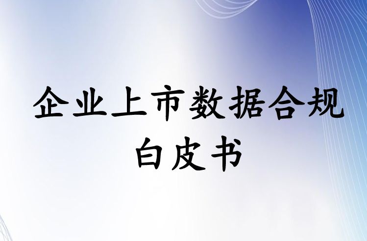 企业上市数据合规白皮书