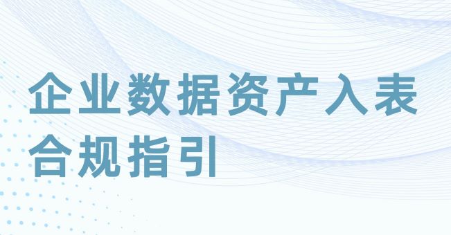 企业数据资产入表合规指引（2024）