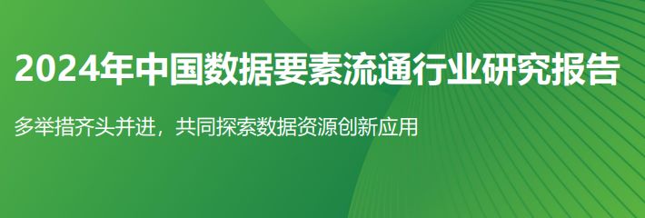 2024年中国数据要素流通行业研究报告