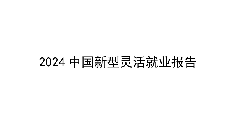 2024中国新型灵活就业报告