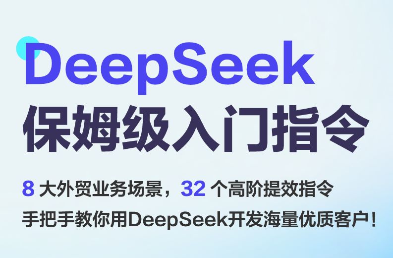 2025年DeepSeek外贸业务场景保姆级入门指令手册