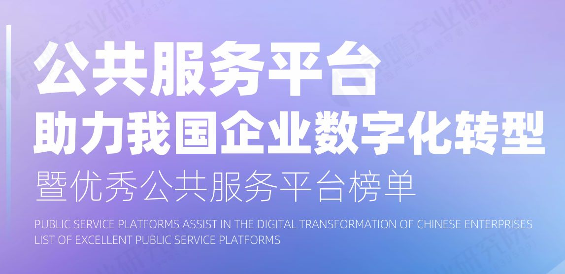 公共服务平台助力我国企业数字化转型