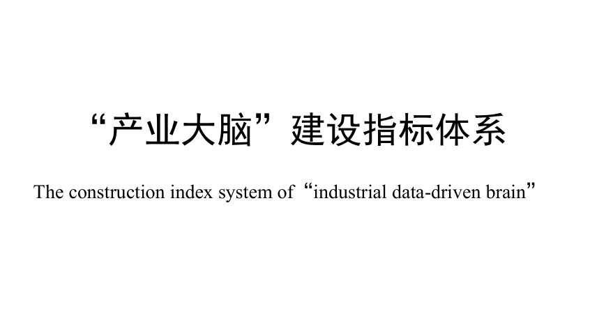 “产业大脑”建设指标体系_地方标准