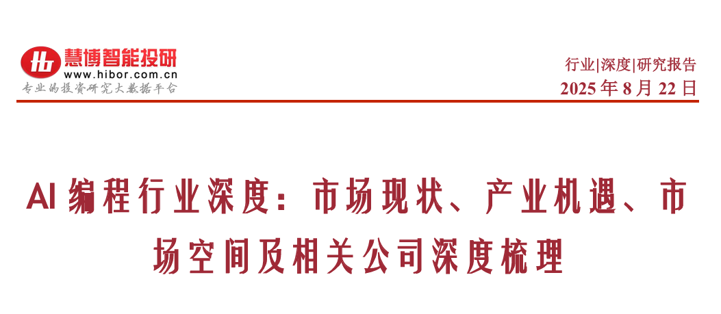 AI编程行业深度：市场现状、产业机遇、市场空间及相关公司深度梳理