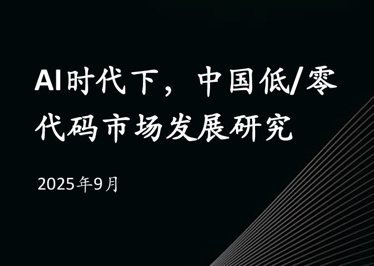 AI时代下中国低零代码市场发展研究