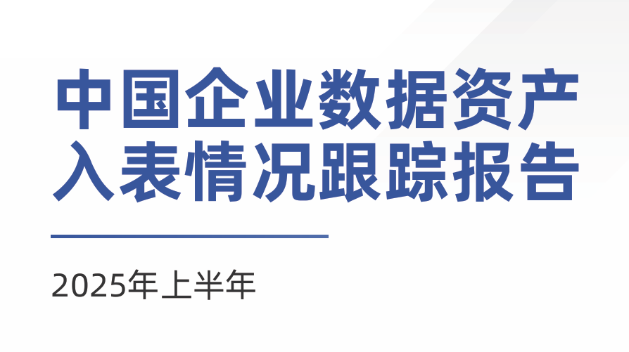 2025年上半年中国企业数据资产入表情况跟踪报告