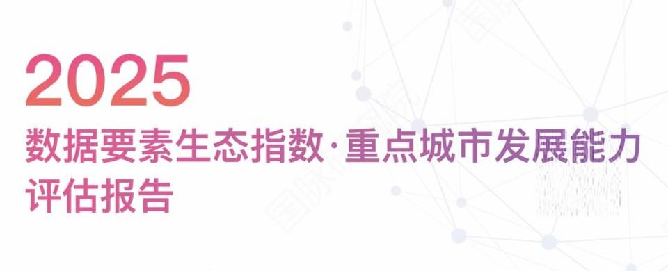 数据要素生态指数：重点城市发展能力评估报告（2025版）