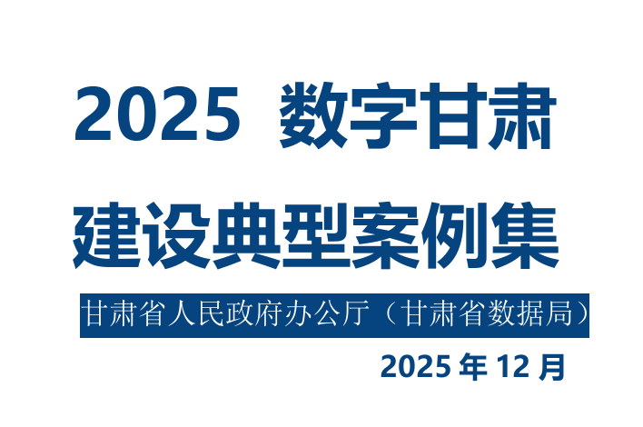 2025数字甘肃建设典型案例集 
